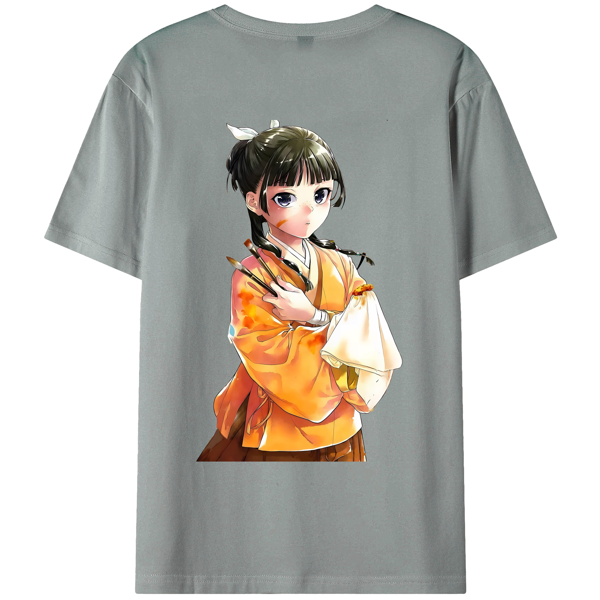 （画像用） 薬屋のひとりごと The Apothecary Diaries 綿100％ メンズ半袖Tシャツ（バックプリント） 通気性